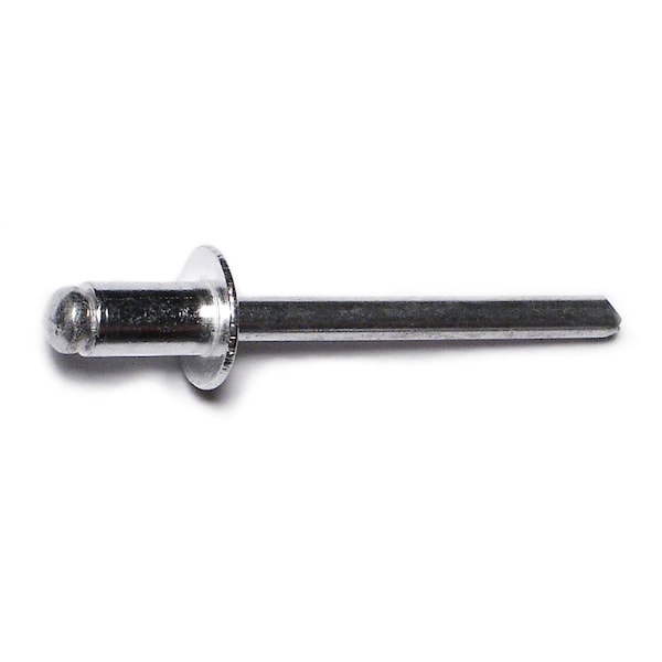 Midwest Fastener Blind Rivet, Dome Head, 3/16 in Dia., 11/32 in L, Aluminum Body, 50 PK 53935 - main
